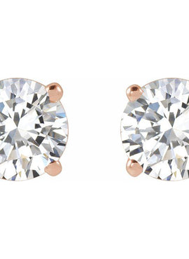14K Yellow Gold 1/3 CTW Lab-Grown White Diamond Earrings