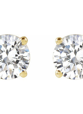 14K Yellow Gold 1/3 CTW Lab-Grown White Diamond Earrings