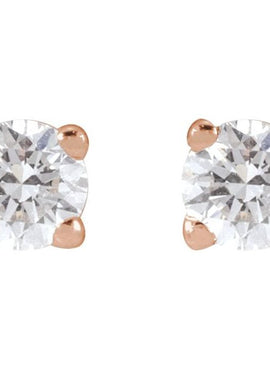 14K Yellow Gold 1/3 CTW Lab-Grown White Diamond Earrings