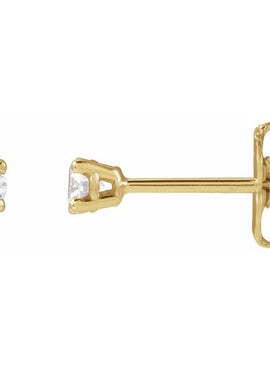 14K Yellow Gold 1/3 CTW Lab-Grown White Diamond Earrings