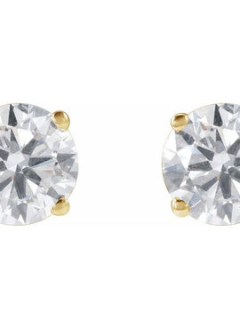 14K Yellow Gold 1/3 CTW Lab-Grown White Diamond Earrings