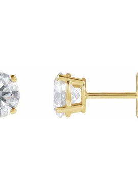 14K Yellow Gold 1/3 CTW Lab-Grown White Diamond Earrings