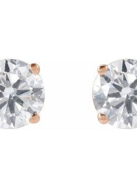 14K Yellow Gold 1/3 CTW Lab-Grown White Diamond Earrings