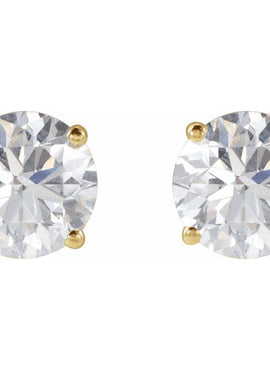14K Yellow Gold 1/3 CTW Lab-Grown White Diamond Earrings