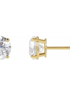 14K Yellow Gold 1/3 CTW Lab-Grown White Diamond Earrings