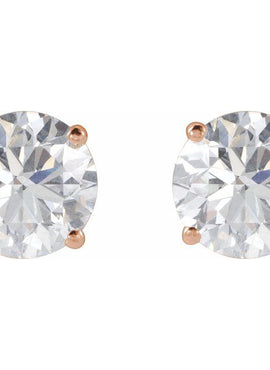 14K Yellow Gold 1/3 CTW Lab-Grown White Diamond Earrings