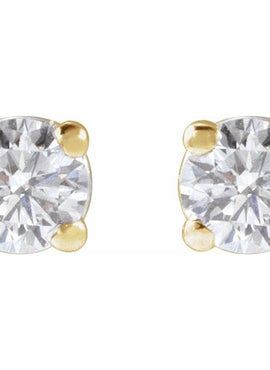 14K Yellow Gold 1/3 CTW Lab-Grown White Diamond Earrings