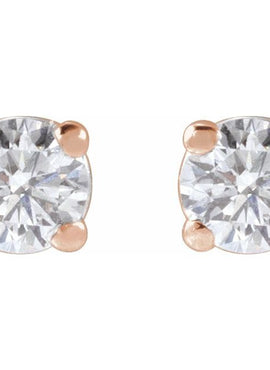 14K Yellow Gold 1/3 CTW Lab-Grown White Diamond Earrings