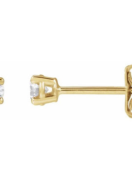 14K Yellow Gold 1/3 CTW Lab-Grown White Diamond Earrings