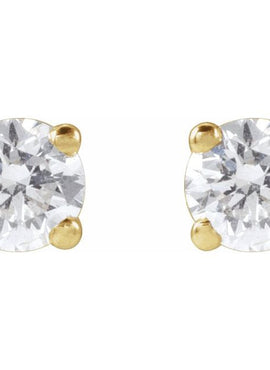 14K Yellow Gold 1/3 CTW Lab-Grown White Diamond Earrings