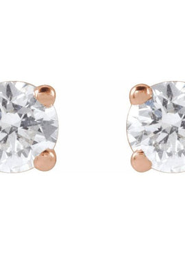 14K Yellow Gold 1/3 CTW Lab-Grown White Diamond Earrings