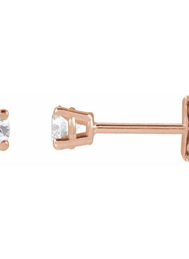 14K Yellow Gold 1/3 CTW Lab-Grown White Diamond Earrings