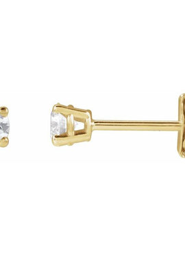 14K Yellow Gold 1/3 CTW Lab-Grown White Diamond Earrings