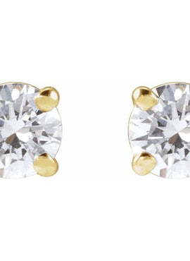14K Yellow Gold 1/3 CTW Lab-Grown White Diamond Earrings