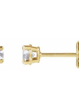 14K Yellow Gold 1/3 CTW Lab-Grown White Diamond Earrings
