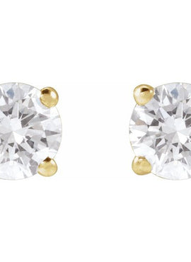14K Yellow Gold 1/3 CTW Lab-Grown White Diamond Earrings