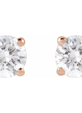 14K Yellow Gold 1/3 CTW Lab-Grown White Diamond Earrings