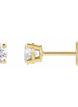 14K Yellow Gold 1/3 CTW Lab-Grown White Diamond Earrings