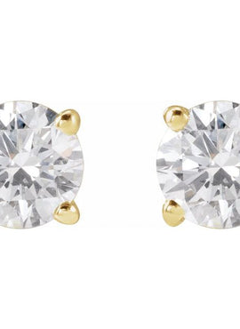14K Yellow Gold 1/3 CTW Lab-Grown White Diamond Earrings