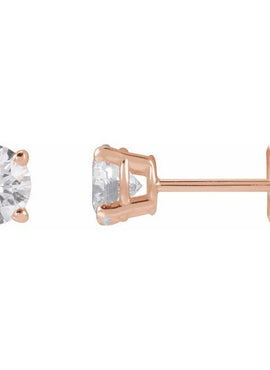 14K Yellow Gold 1/3 CTW Lab-Grown White Diamond Earrings