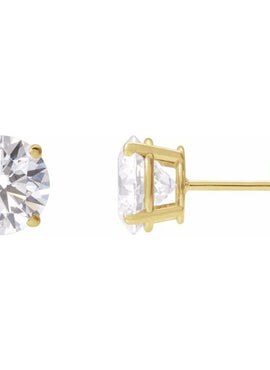 14K Yellow Gold 1/3 CTW Lab-Grown White Diamond Earrings