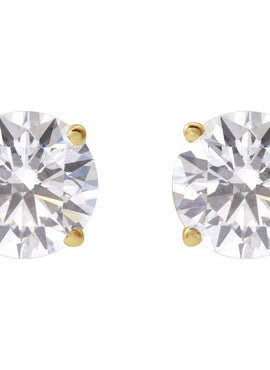 14K Yellow Gold 1/3 CTW Lab-Grown White Diamond Earrings