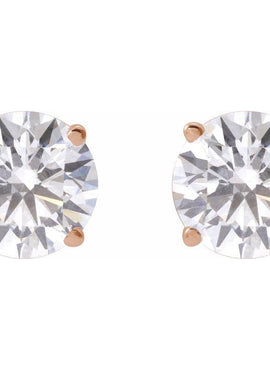 14K Yellow Gold 1/3 CTW Lab-Grown White Diamond Earrings