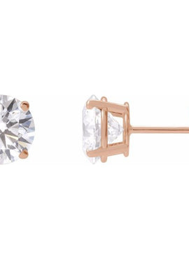 14K Yellow Gold 1/3 CTW Lab-Grown White Diamond Earrings