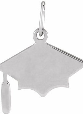 14K Rose Gold Engravable Graduation Cap 16-18