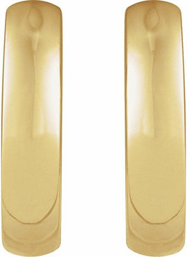 14K Yellow Gold Hinged 12 mm Hoop Earrings