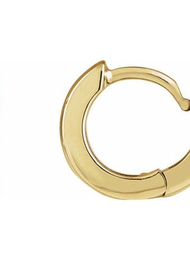 14K Yellow Gold Hinged 12 mm Hoop Earrings
