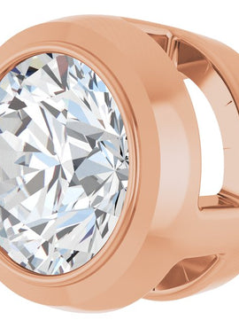 14K Rose Gold 1/4 CT Natural Diamond Slide Pendant