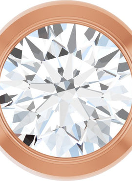 14K Rose Gold 1/4 CT Natural Diamond Slide Pendant