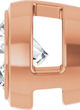 14K Rose Gold 1/4 CT Natural Diamond Slide Pendant