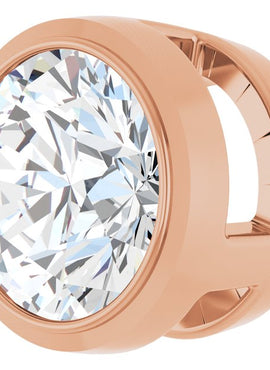14K Rose Gold 1/4 CT Natural Diamond Slide Pendant