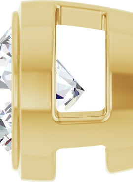 14K Rose Gold 1/4 CT Natural Diamond Slide Pendant