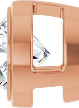 14K Rose Gold 1/4 CT Natural Diamond Slide Pendant