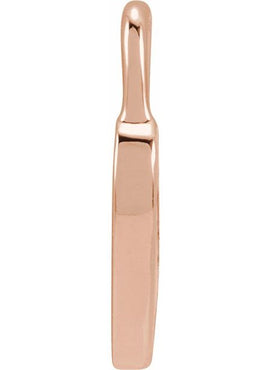 14K Yellow Gold White Enamel Heart Pendant