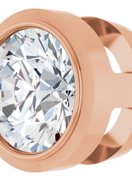 14K Rose Gold 1/4 CT Natural Diamond Slide Pendant