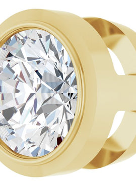 14K Rose Gold 1/4 CT Natural Diamond Slide Pendant