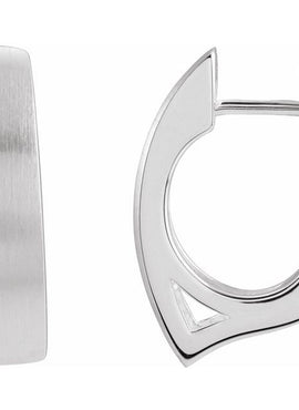 Sterling Silver 24.2 mm Hinged Hoop Earrings