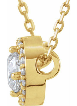 14K White Gold 1/5 CTW Natural Diamond Halo-Style 16