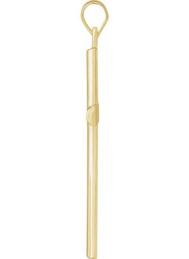 14K Yellow Gold 31.5x20 mm Cross Pendant
