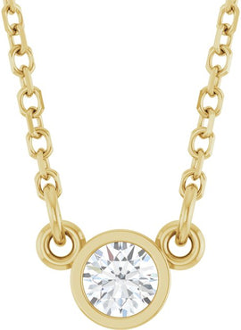 14K Rose Gold 1/4 CT Natural Diamond Solitaire 18