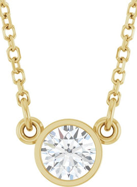 14K Rose Gold 1/4 CT Natural Diamond Solitaire 18