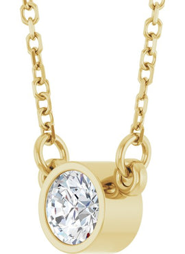 14K Yellow Gold Stuller Lab-Grown Moissanite Solitaire 18