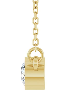 14K Yellow Gold Stuller Lab-Grown Moissanite Solitaire 18