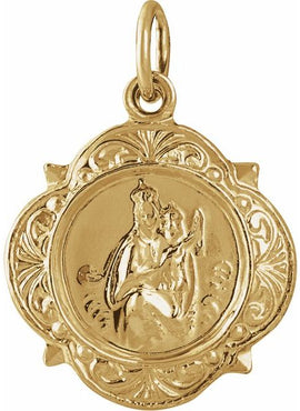 Platinum 12 mm Scapular Medal