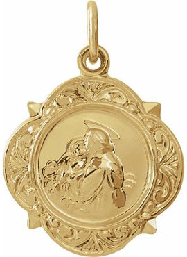 14K Yellow Gold St. Anthony Medal