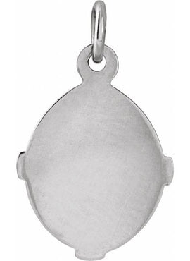 14K White Gold 12x9 mm Scapular Medal